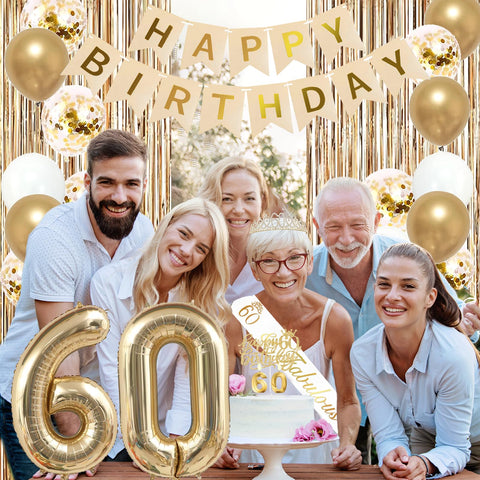 Trgowaul 60th number balloon 6-0 creates a striking milestone display.