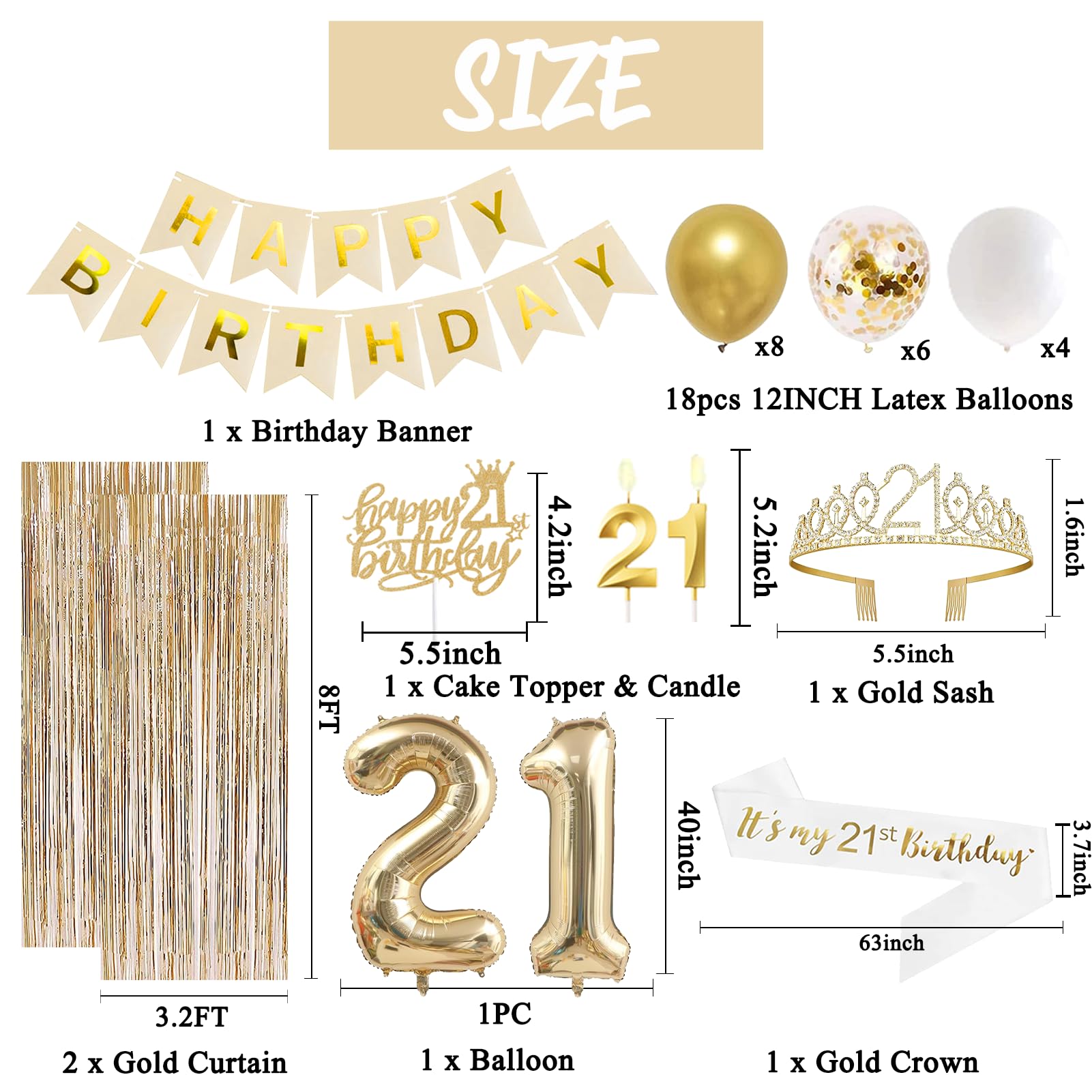 Trgowaul banner gold for a bright Happy Birthday display
