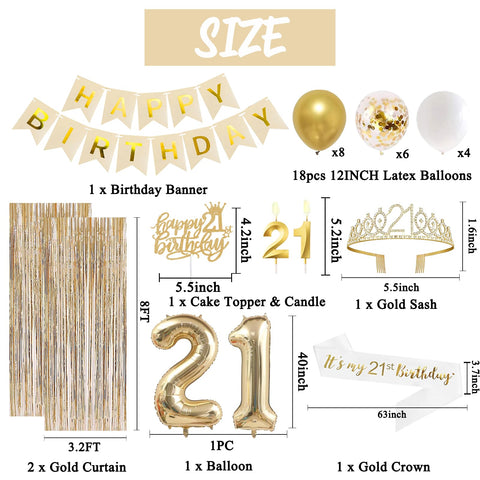 Trgowaul banner gold for a bright Happy Birthday display
