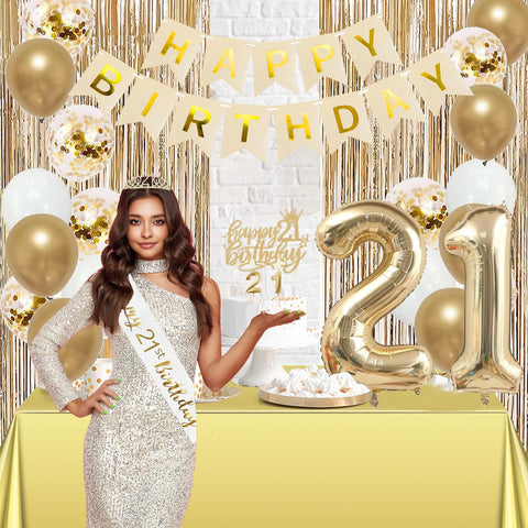 Trgowaul cake candle 21 gold provides a polished cake topper option