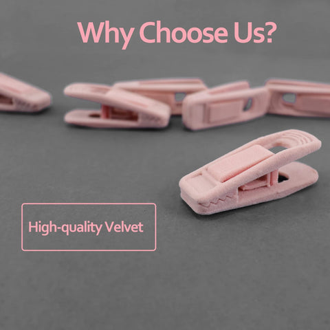 Trgowaul velvet clips on pants hold garments firmly on hangers.
