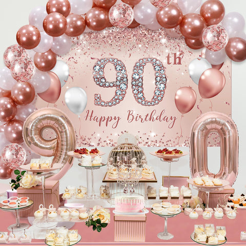 Trgowaul 32-inch number 90 balloons for milestone emphasis