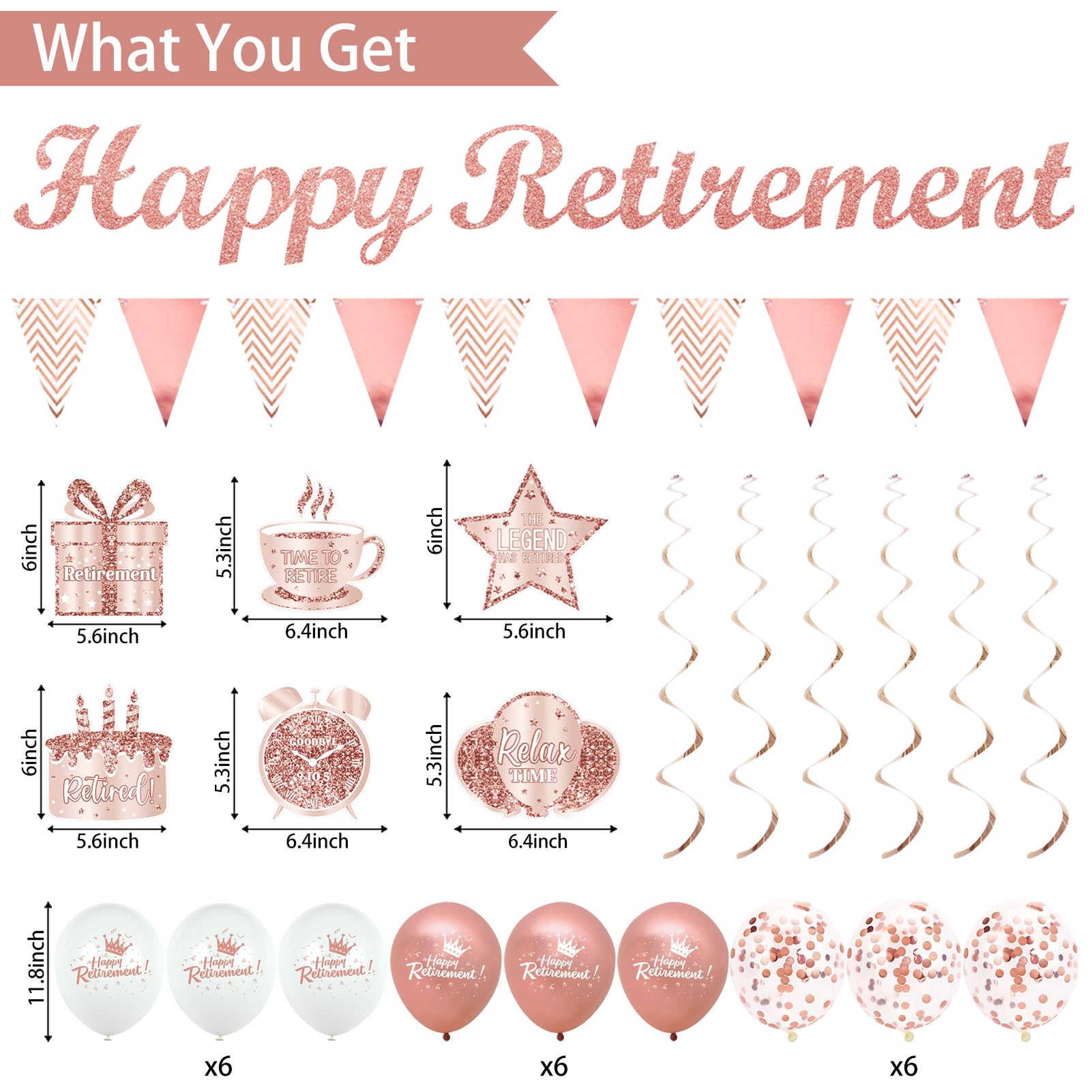 Trgowaul rose gold retirement flag shines as a polished backdrop.