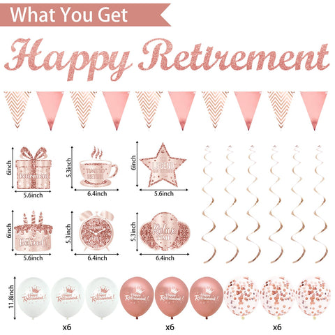 Trgowaul rose gold retirement flag shines as a polished backdrop.