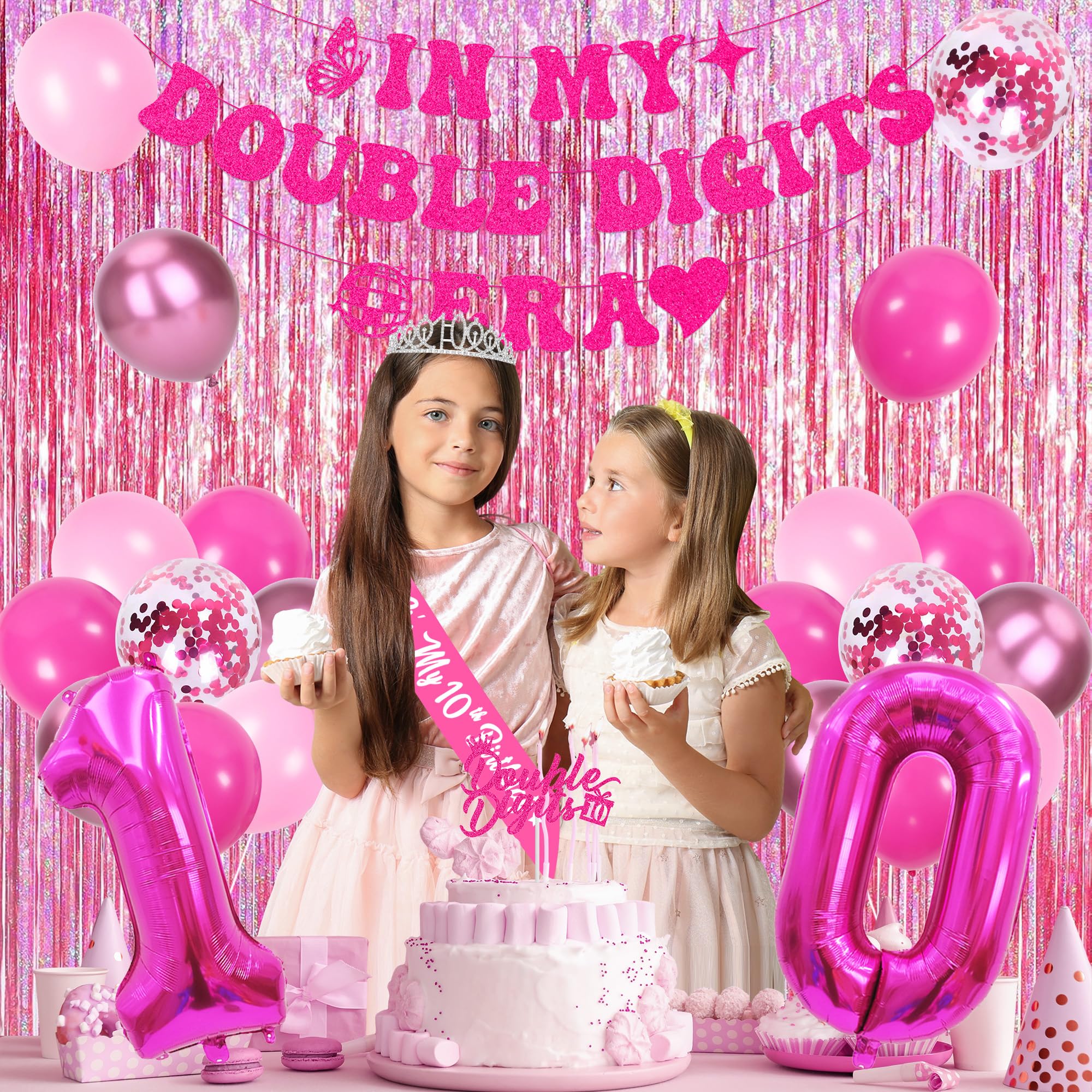 Trgowaul rose pink decor bundle enhances party table setup.