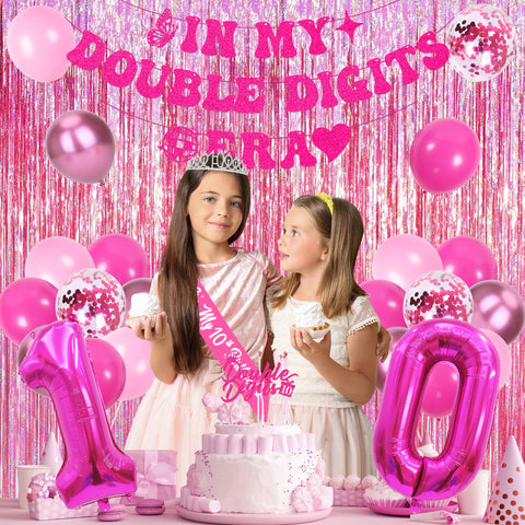 Trgowaul rose pink decor bundle enhances party table setup.