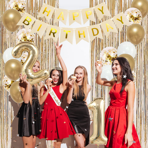 Trgowaul sash 21st gold elevates party outfits with a shimmering touch