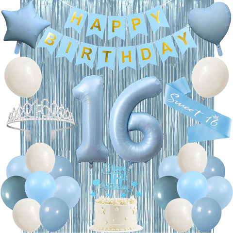 Trgowaul Sweet 16 banner with bold blue typography for a festive backdrop.