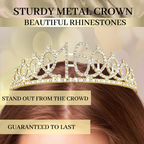 Trgowaul Sweet 16 sash dresses the guest of honor with glittery elegance