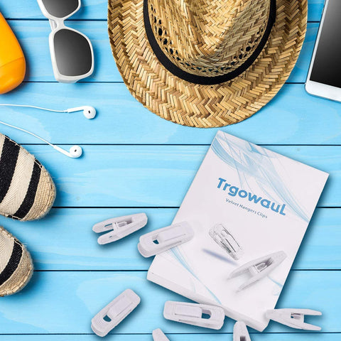 Trgowaul velvet hangers clips durable PP construction for daily closet use.