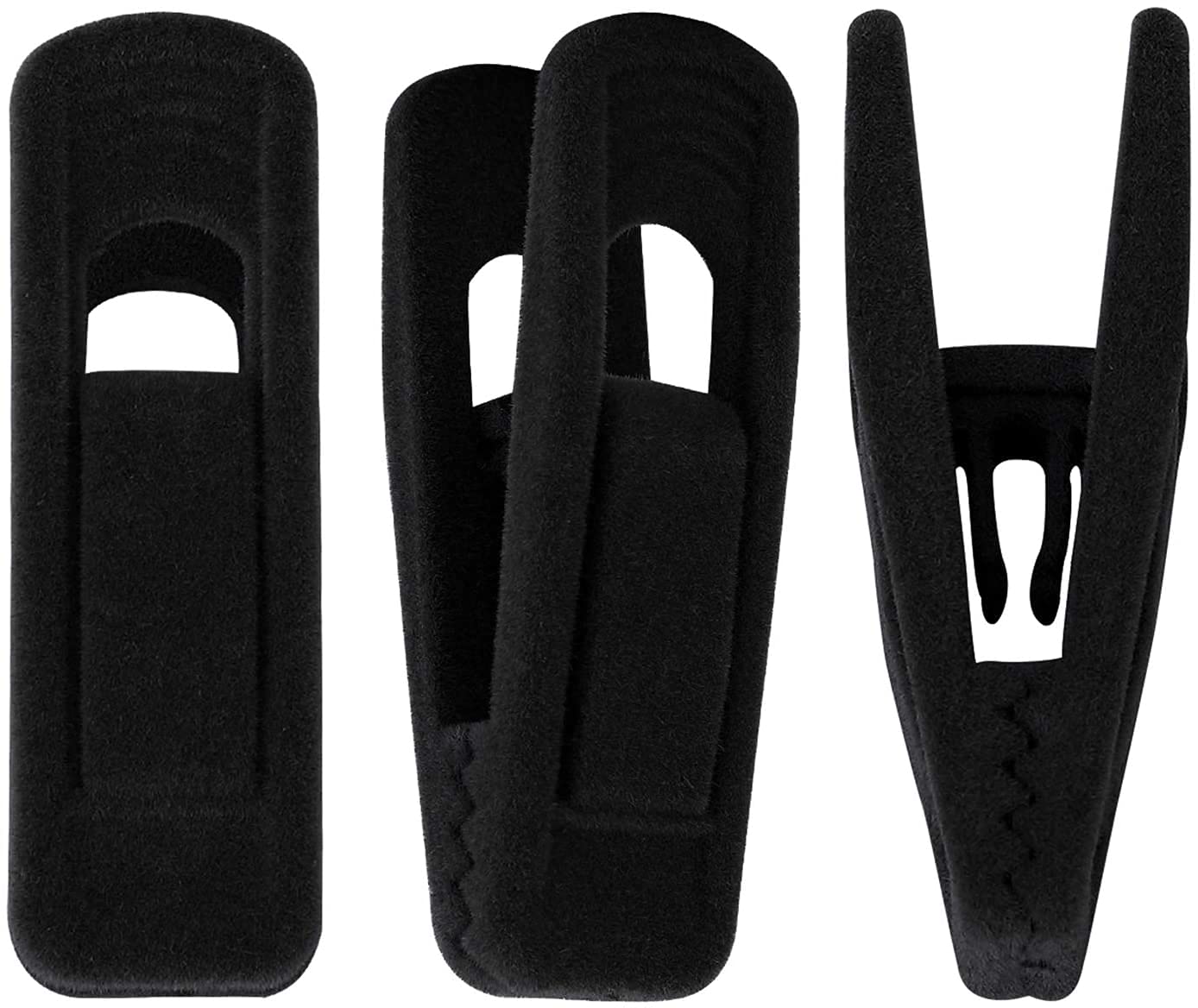 Trgowaul Velvet Hangers Clips front view with secure grip on delicate fabrics