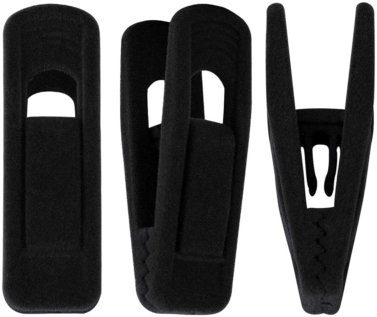 Trgowaul Velvet Hangers Clips front view with secure grip on delicate fabrics