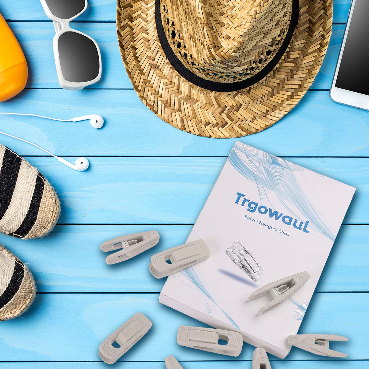 Trgowaul velvet clips with non-slip teeth protect garments