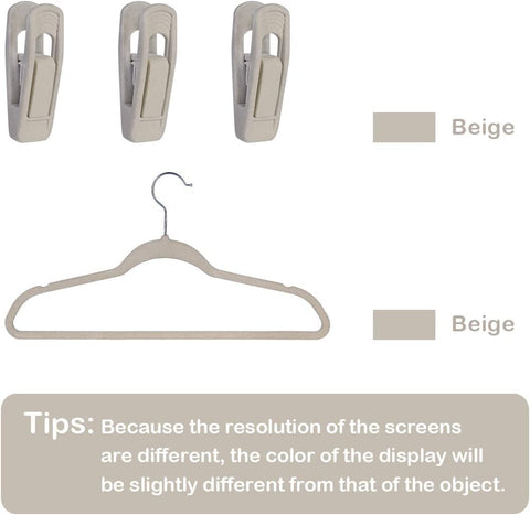 Trgowaul velvet hangers clips pants grip for secure storage without marks.