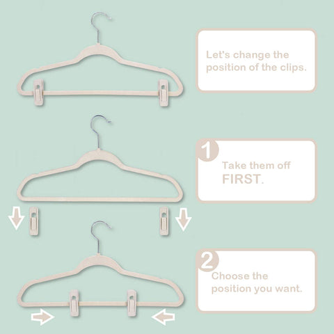 Trgowaul velvet clips used on pants for secure hold