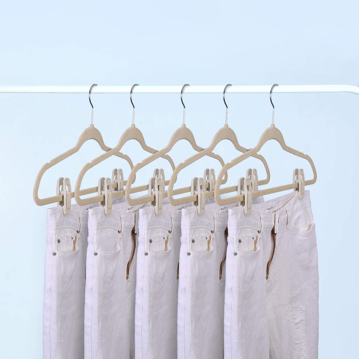 Trgowaul velvet hangers clips scarves stay tidy without snagging threads.