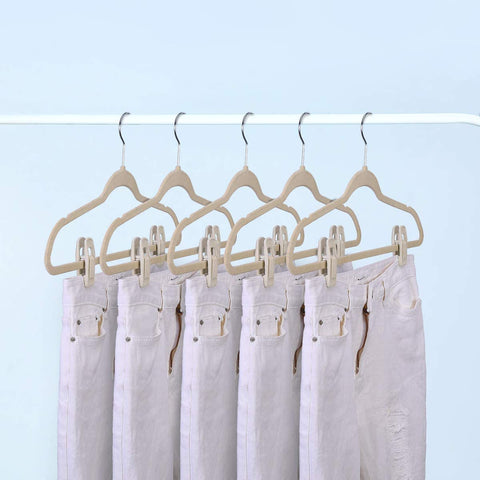 Trgowaul velvet hangers clips scarves stay tidy without snagging threads.