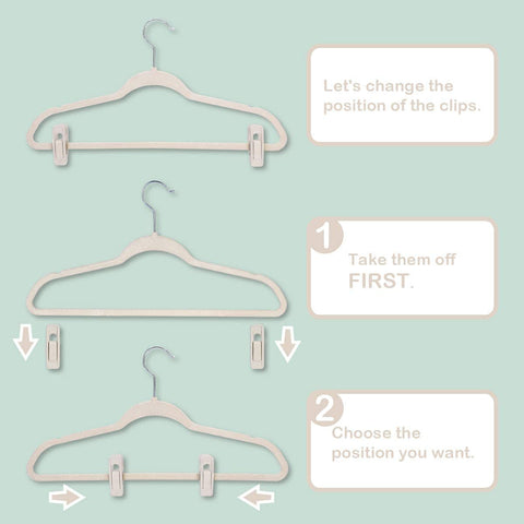 Trgowaul velvet hangers clips skirts grip securely without snagging fabric.