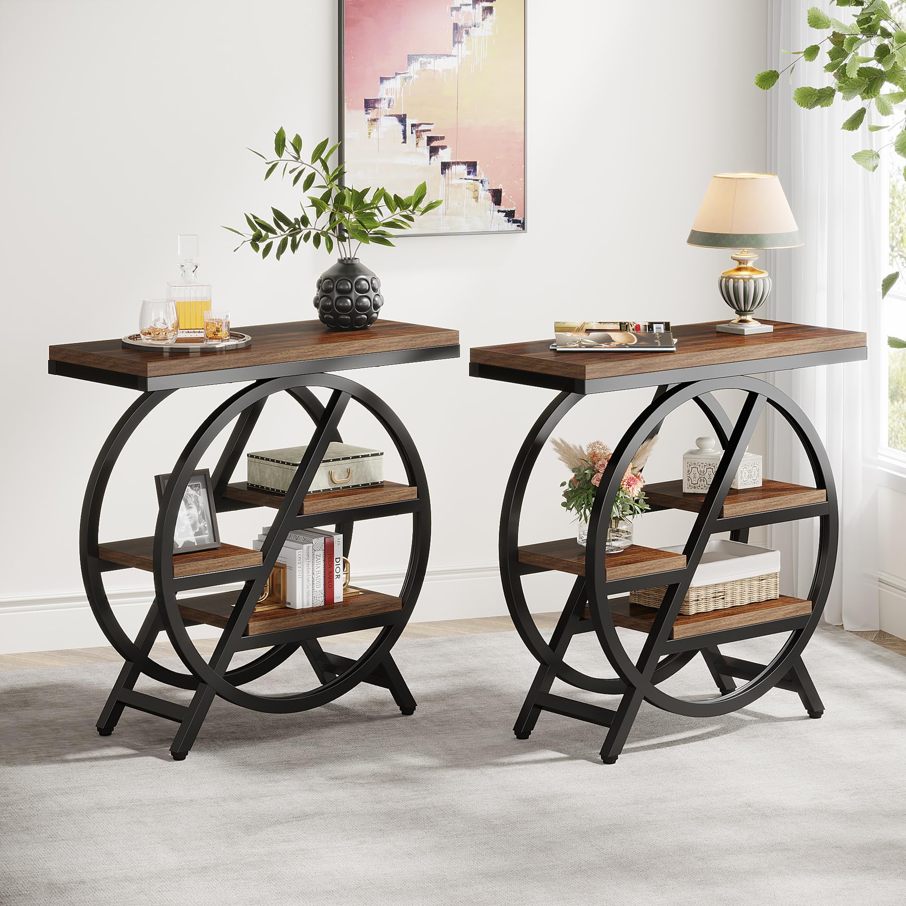 Tribesigns bedside table is a chic nightstand with discreet storage