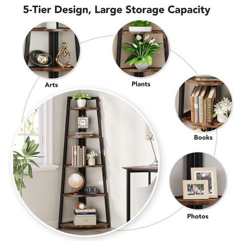 Tribesigns corner shelf features safe round edges for family homes