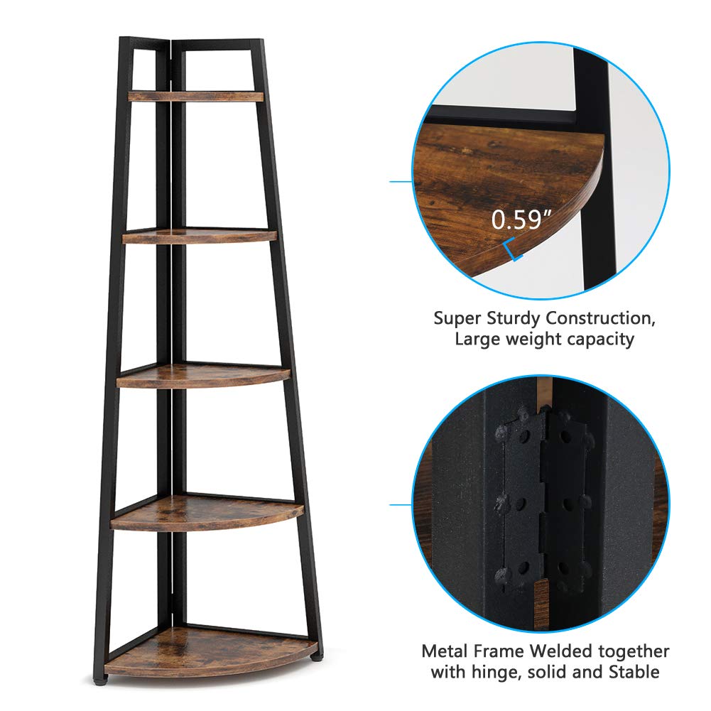 Tribesigns freestanding corner unit fits against walls or in open corners