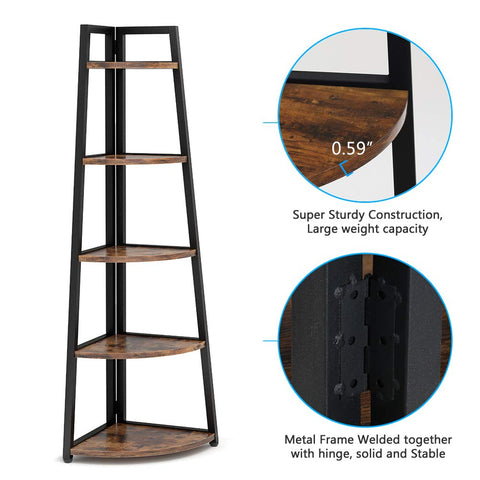 Tribesigns freestanding corner unit fits against walls or in open corners