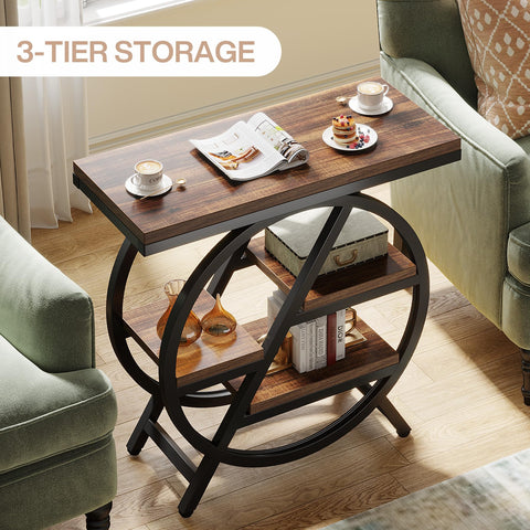 Tribesigns end table supports up to 30 lb and keeps items stable