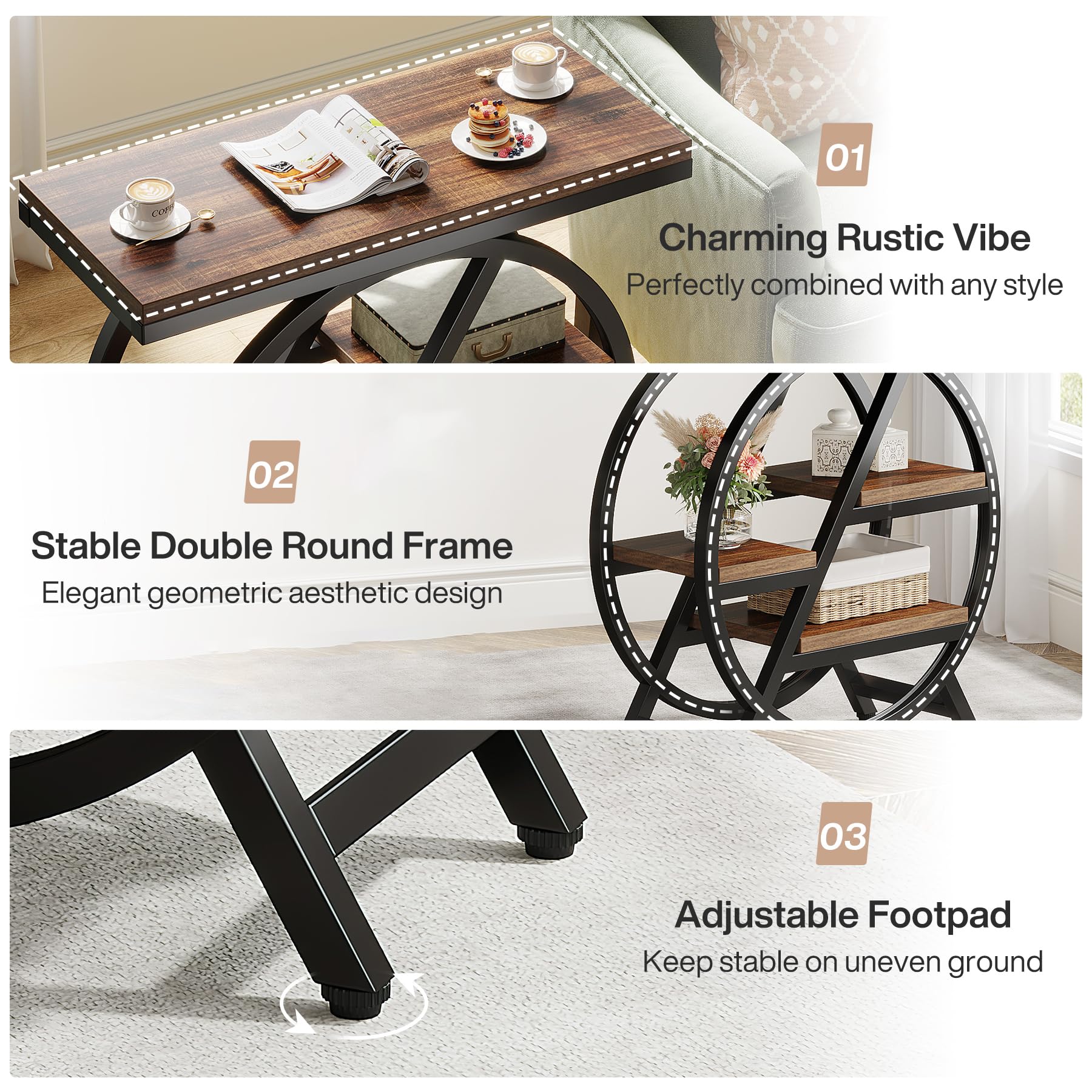 Water-resistant veneer makes cleanup quick and easy for daily use