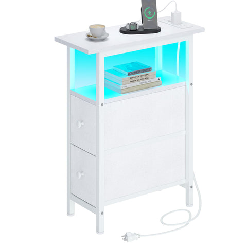 TRIFEBLE end table with colorful LED light enhances mood and ambiance.