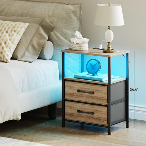TRIFEBLE nightstand adjustable feet keeping balance on uneven floors