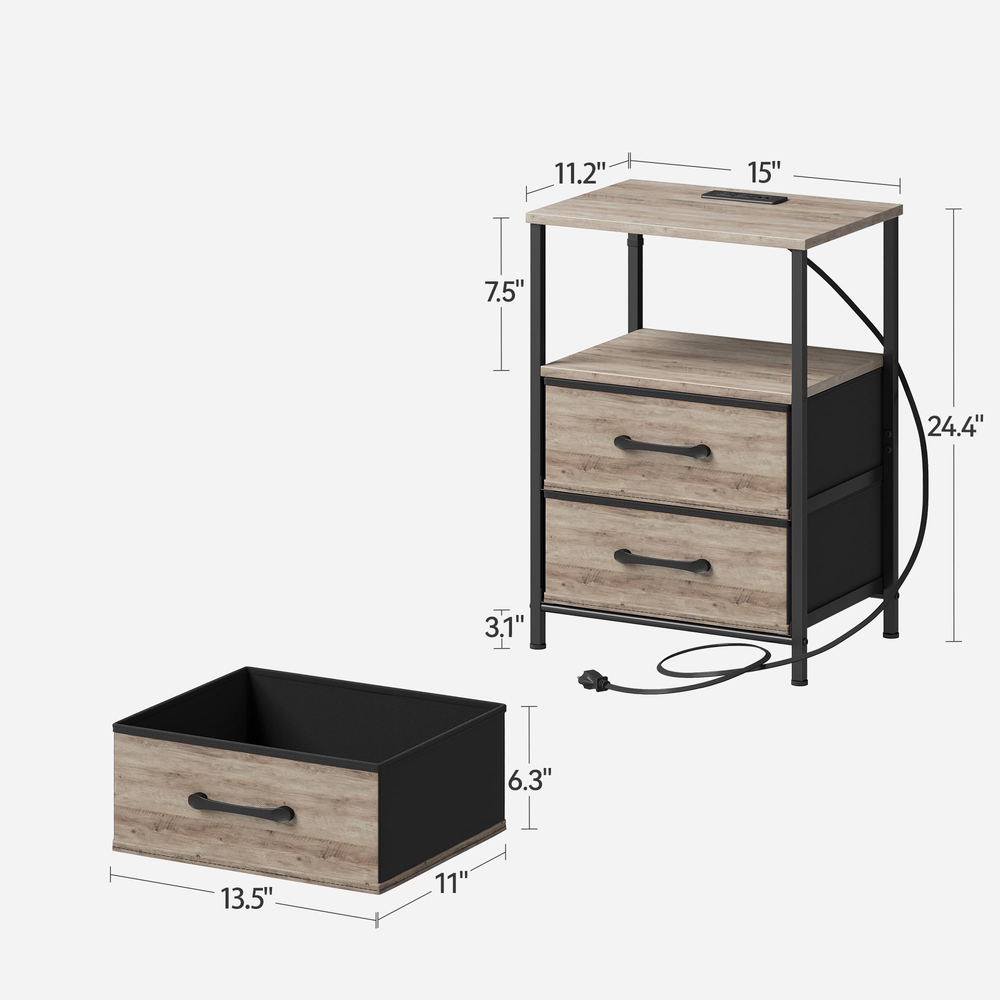TRIFEBLE nightstand assembly instructions and simple setup process