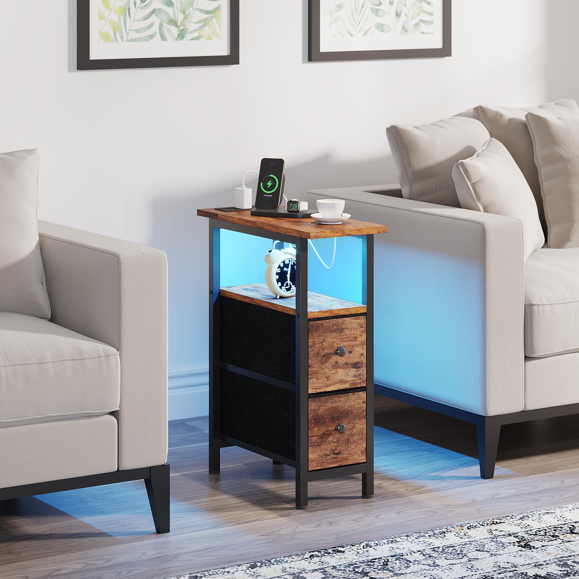 TRIFEBLE organizer-ready end table keeps essentials reachable