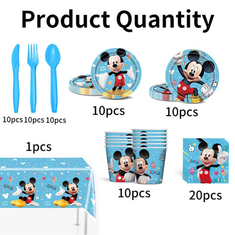 Trifoot cartoon birthday tablecloth blue to protect surfaces.