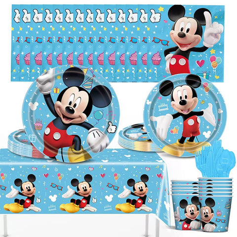 Trifoot cartoon birthday tableware 9-inch plates in blue for sturdy kid-friendly meals.