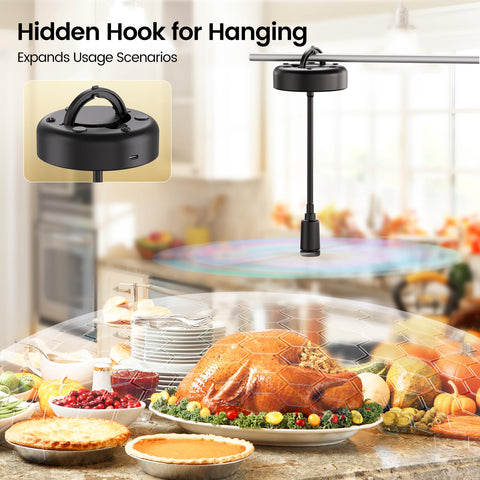 TriPole table fan with flexible neck targets seating areas precisely.