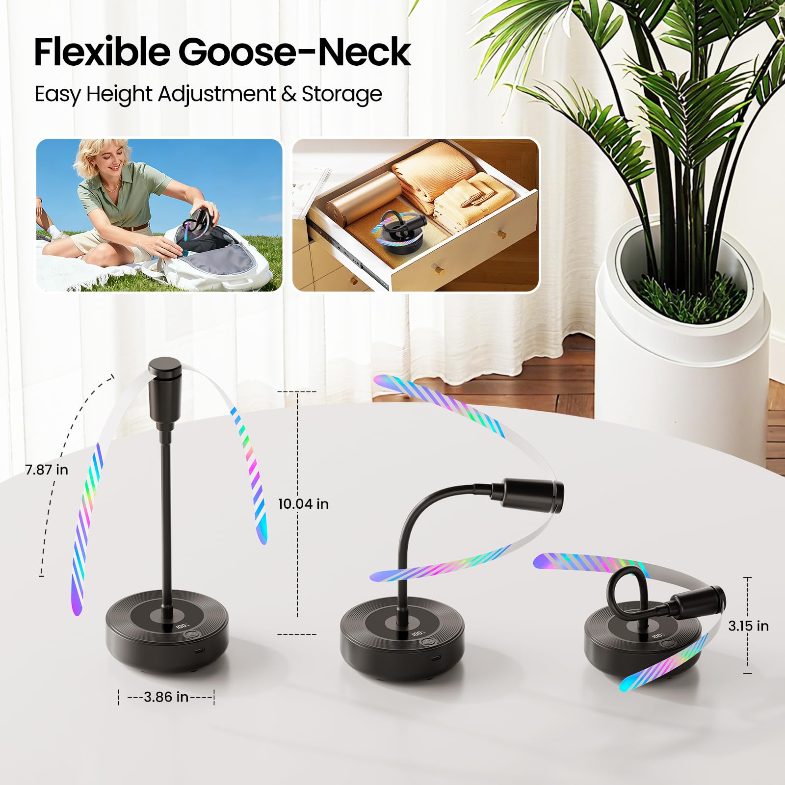 TriPole fly fan with safety blades suitable for families.
