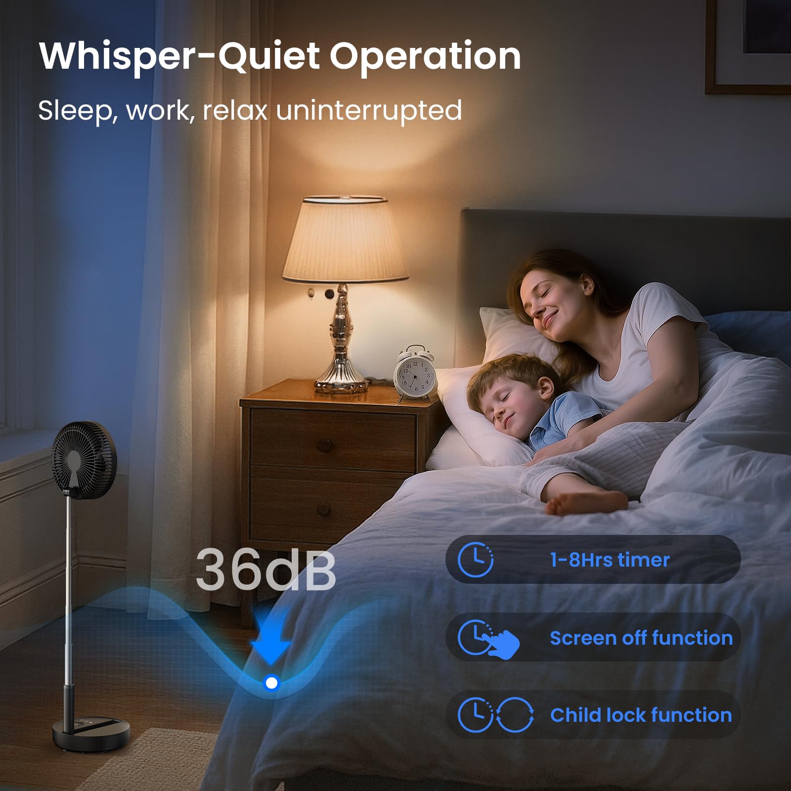 TriPole LED display shows battery life and timer for handy planning.