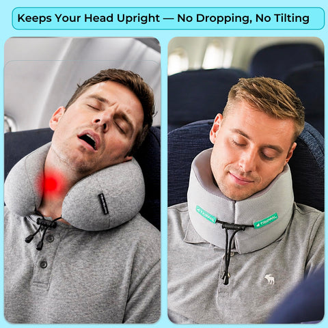 TripPal flat-back design at 2.3 inches prevents forward head push.