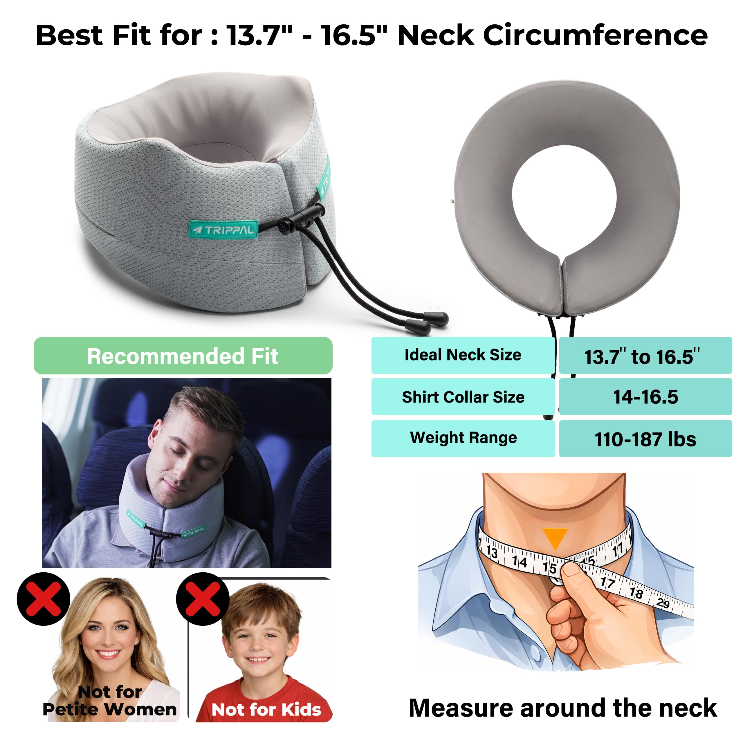 TripPal is ideal for middle seats on international flights for better posture.