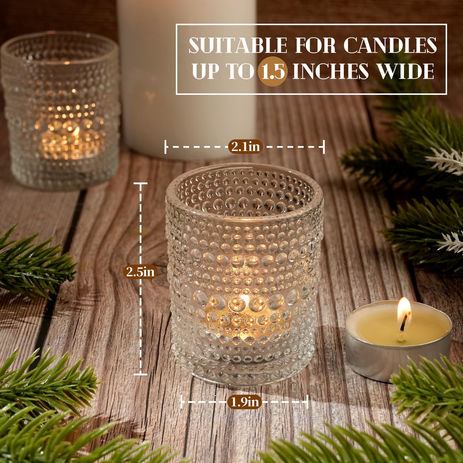 TRIRITE wedding table centerpieces: crystal-clear holders for timeless ceremony decor.