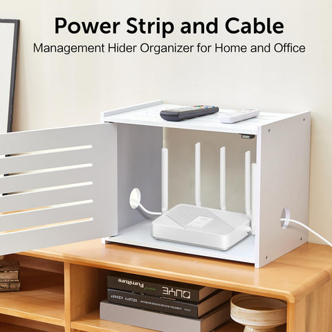 Tristcily router storage cabinet floor standing unit blends with office decor.
