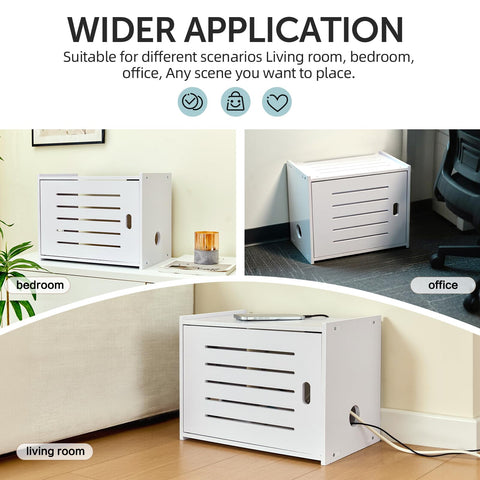 Tristcily router storage cabinet quick assembly with reinforced holes.