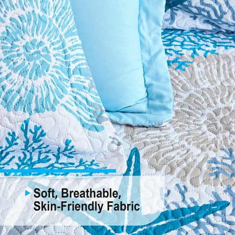 Tritard all-season quilt provides breathable warmth without bulk.