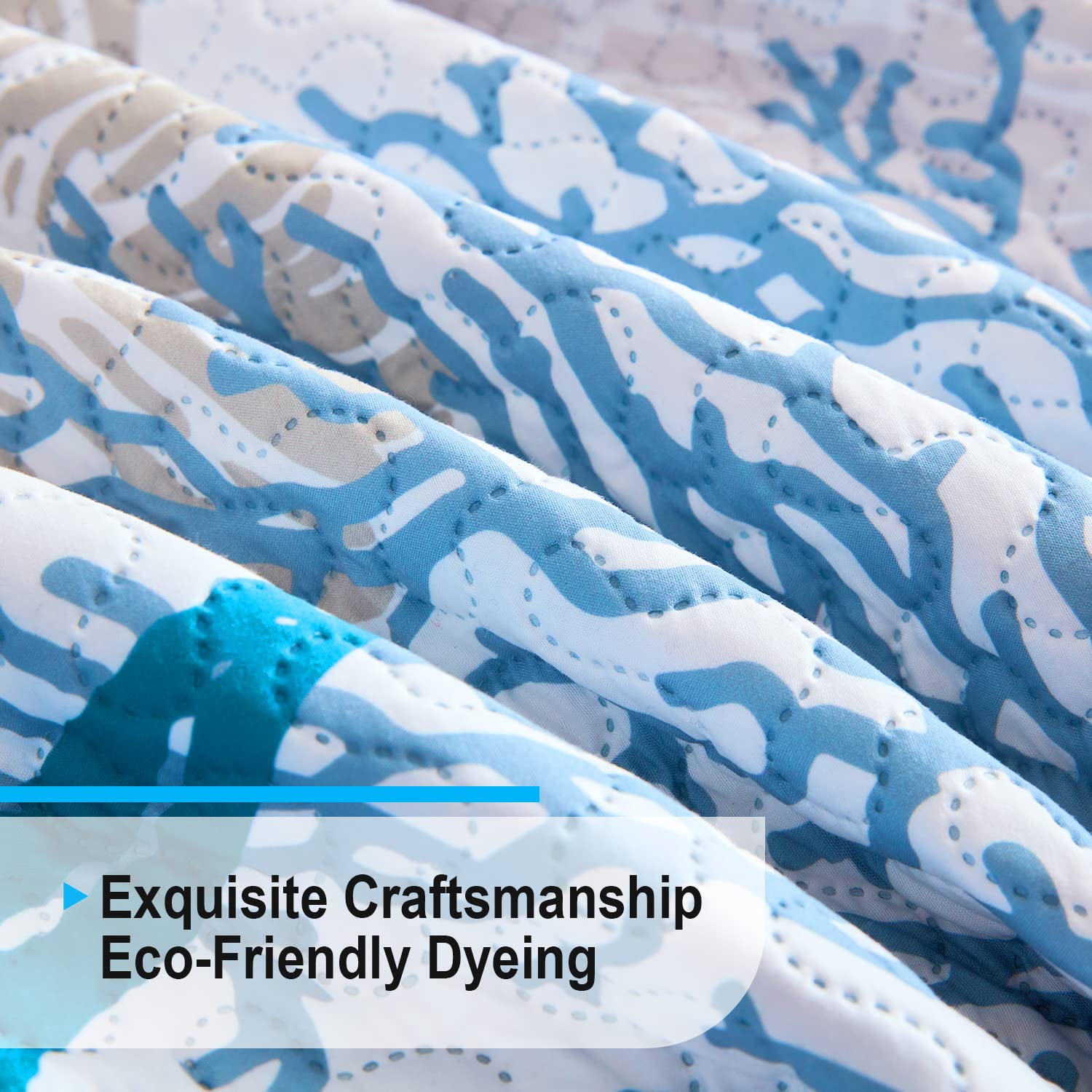 Tritard California King quilt enhances all-season warmth without heaviness.