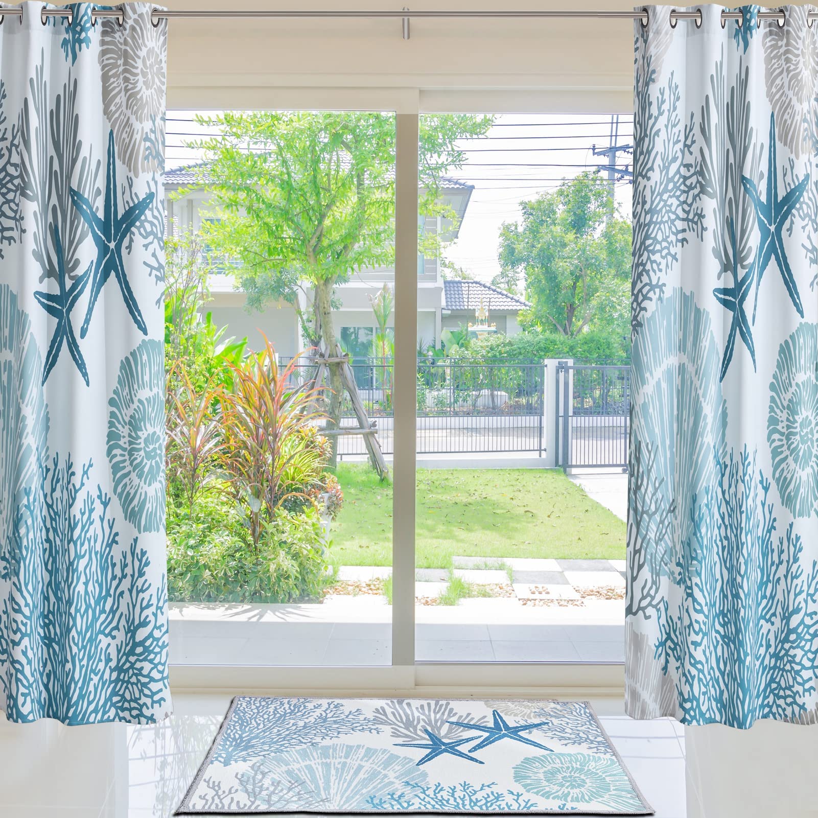 Tritard coastal area rug ocean breeze blue adds calm to any room