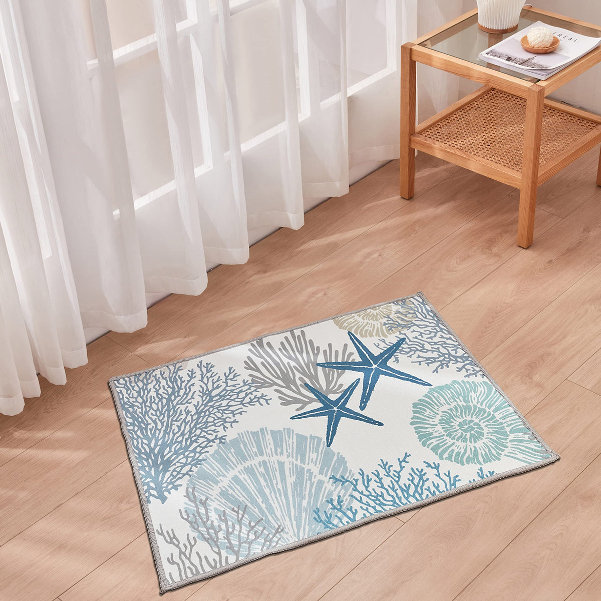 Tritard coastal area rug starfish pattern for coastal ambiance and entryways