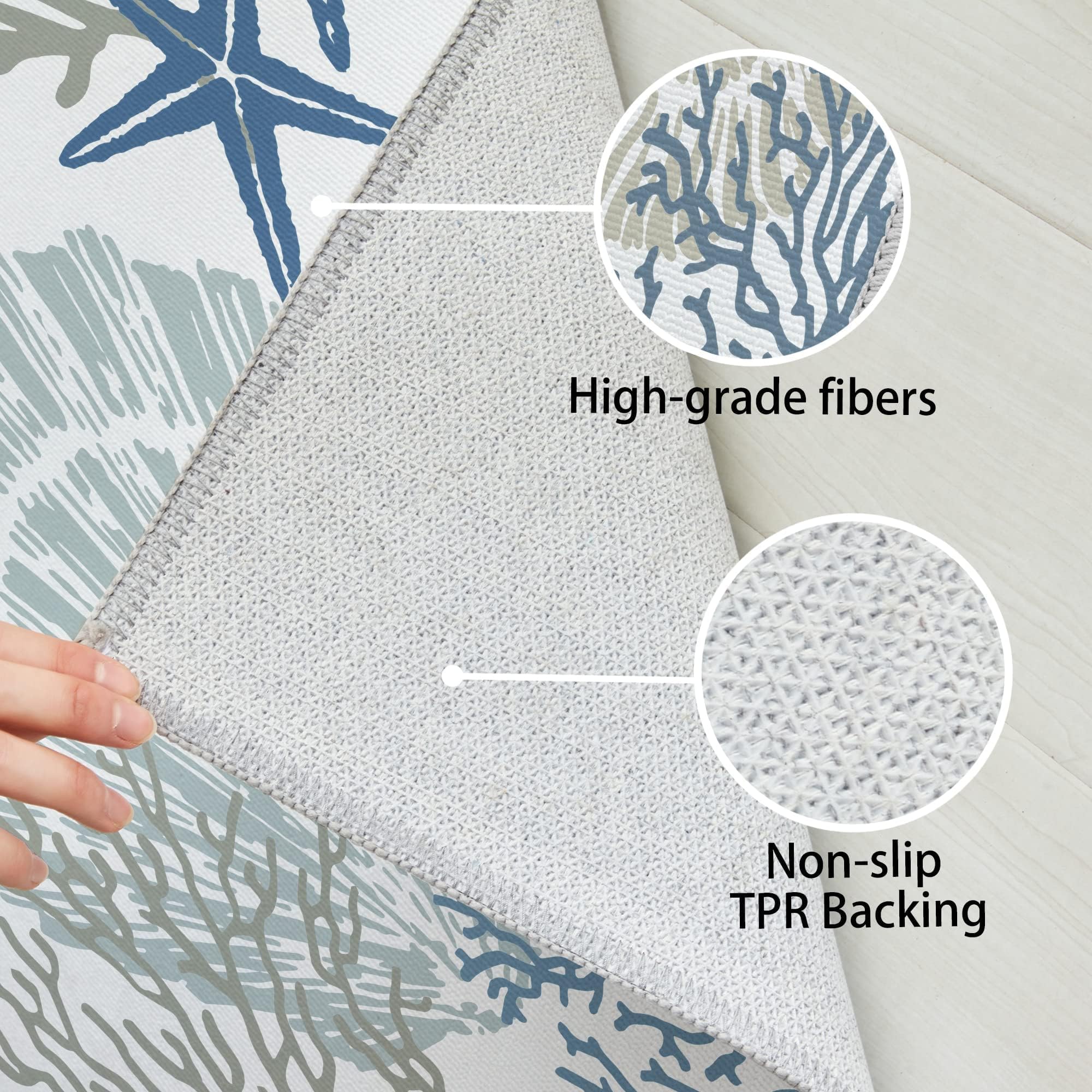 Tritard durable soft fiber rug offers comfortable footing in entryways and bedrooms.