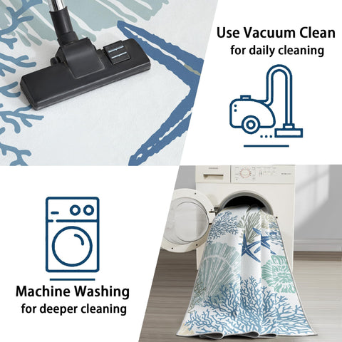 Tritard easy-clean stain-resistant rug maintains color and texture with regular vacuuming.
