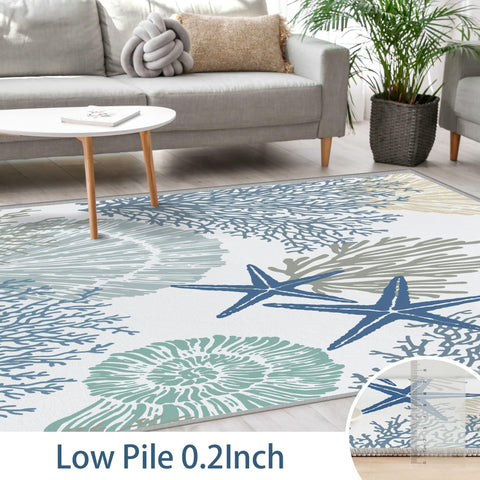 Tritard versatile rug for hallways or dining areas complements nautical decor.