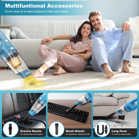 TROIZO handheld vacuum brush nozzle tackles pet hair on furniture